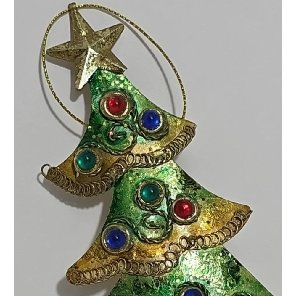 Ornament Metal Christmas Tree‎ - Vintage Holiday